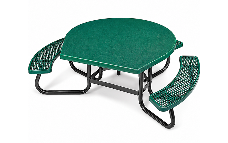 Round ADA-accessible picnic table